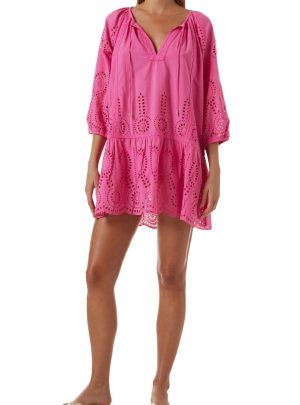 Ashley Eyelet Detail Cotton Cover-Up Tunic